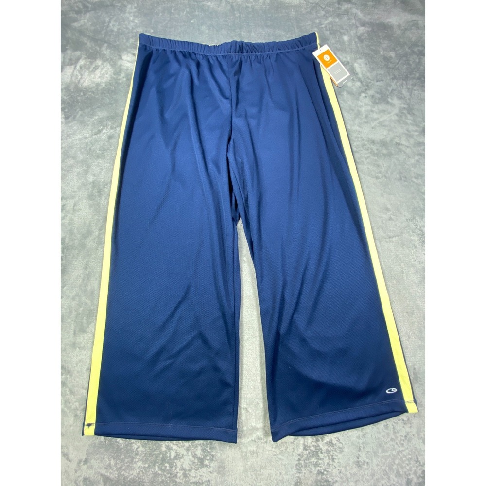NWT Champion Duo Dry Pants Women XL Blue C9 Active Jogger Stretch Pockets Wide